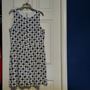 Houndstooth pattern dress